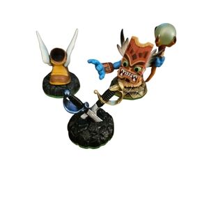 Skylanders Bundle Lot – Chop Chop, Double Trouble & Jet-Vac Base – Magic, Undead
